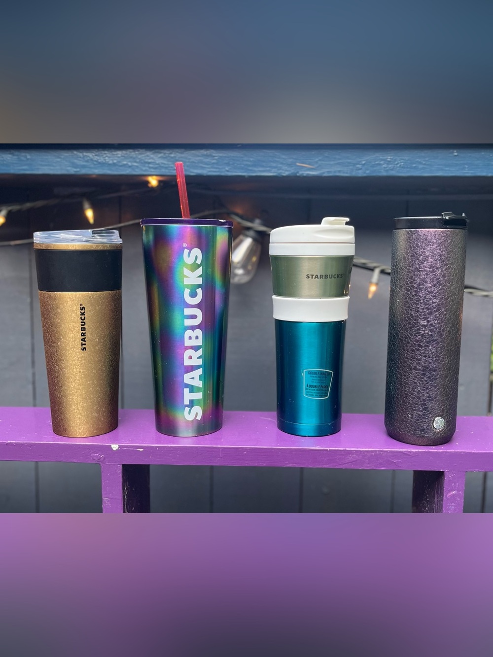 🤩Starbucks RARE Metallic Collection – Bundle of 4 Collectible🫟